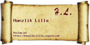 Hanzlik Lilla névjegykártya