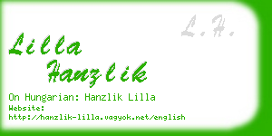 lilla hanzlik business card